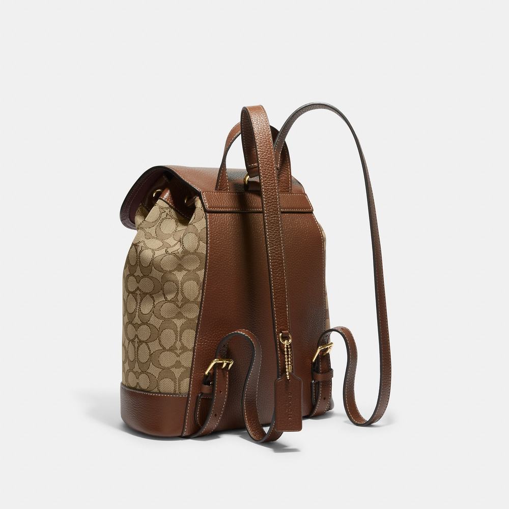 Coach Dempsey Drawstring Backpack In Signature Jacquard - Picture 2 of 6